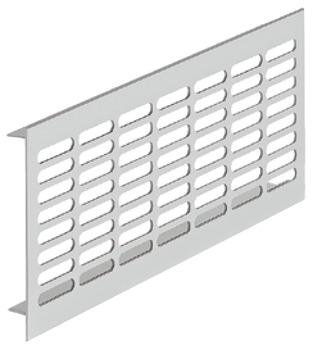 Ventilation Grille Rectangle 250x102mm Anodised M.Silver EV1