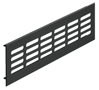 Ventilation Grille Rectangle 100x2000mm Aluminium Black 9005