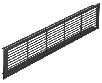 Ventilation Grille Rectangle 86x500mm Aluminium Black 9005