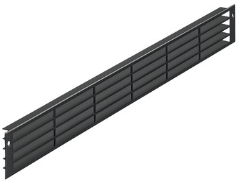 Ventilation Grille Rectangle 57x570mm Aluminium Black 9005