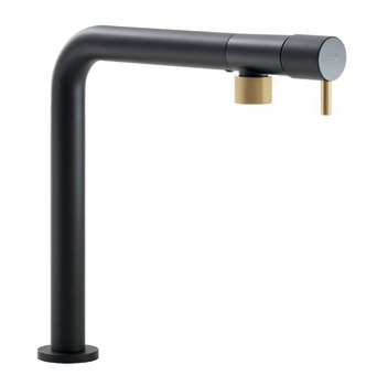 Abode AT2187 Agilis Sgl Lvr L-Tap Black/Brass