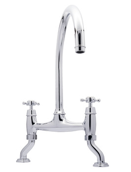 Bidbury&Co Sherborne Bridge Dual Tap Chrome