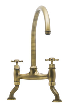 Bidbury&Co Sherborne Bridge Dual Tap Polished Brass