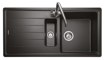 Rectangle Elements ELE1052AS 1.5B Sink Gr Black