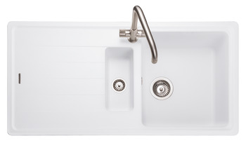 Rectangle Elements ELE1052CW 1.5B Sink Gr Wht