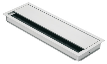 Cable Outlet+Lid Rec 240x120mm Aluminium Silver