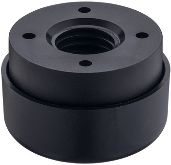 Furniture Glide D55x23mm ScrFix Plastic Black