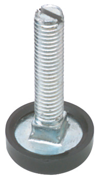 Plinth Adj Fit M8x45mm D23mm Galvanised Steel/Black