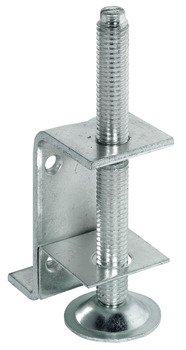 Plinth Adj w Supp Bracket M10x80mm Galvanised Steel