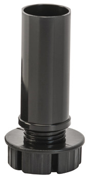 Plinth Foot+Shaft 100mm Plastic Black