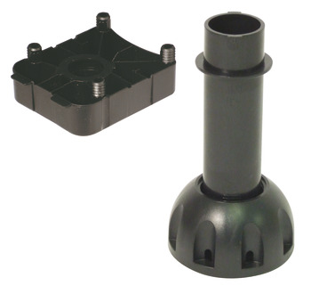 Plinth Foot Adj 120mm Press Plastic Black