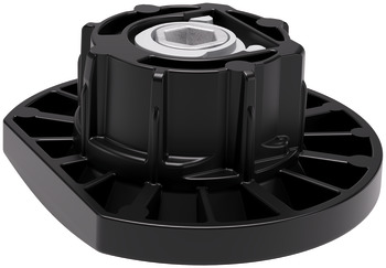 Leveller Adjuster D50mm 175kg Zinc Alloy/Plastic Black