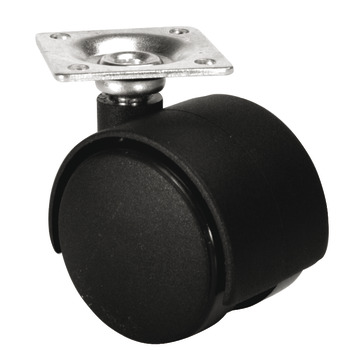 D35mm Twin Castor Hd Plastic Plastic Black