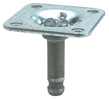 Pin/Mount Plate D8x38x38mm Galvanised Steel