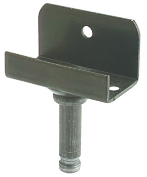 Pin/L Mount Plate Black Galvanised Steel D8mm