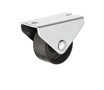 D25mm Castor Fixed without Brake Plastic Galvanised
