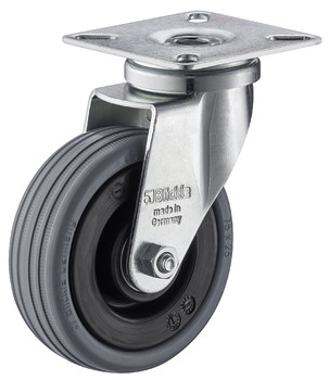 D75mm Castor Swivel without Brake Plastic Galvanised
