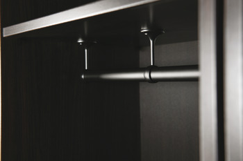 WithRobe Rail 0.6x25x25x1219mm Steel M.Black
