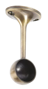 WithRobe Rail End Support D25mm Zinc Alloy Antique Brs