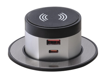 Powerdock 3in1 Qck WL+Dual USB Black/Aluminium
