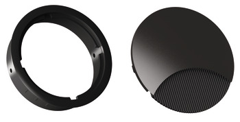 BachM Loop Round Cbl Outlet D80mm Zinc Alloy Black