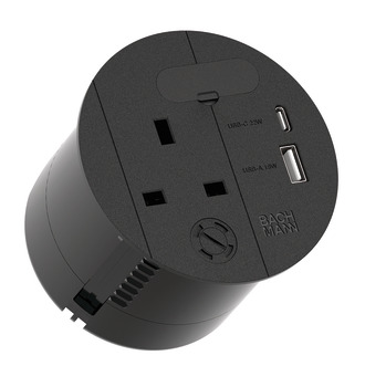 BachM Loop In Charge Pwr OL Plastic Black