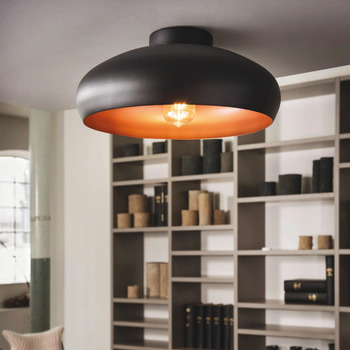 Eglo Mogano CL D400 1x60W E27 Black/Copper