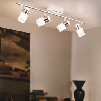 Eglo Davida CL LED 4x4.6W 3K Steel Wht/Chrome 833.44.123