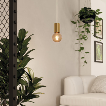 Eglo Pozueta 1 Plastic D65 1x40W E27 Bru Brs