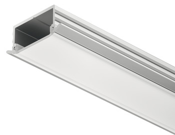 Loox5 1190 Profile Rectangle 2.5m Aluminium/Plastic SlvOpl