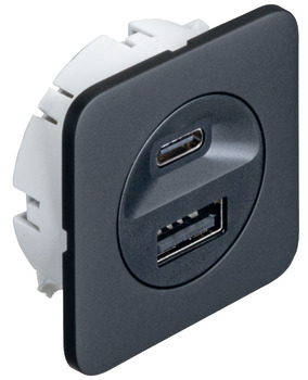 Loox5 USB Charging Station 24V/14W/Black