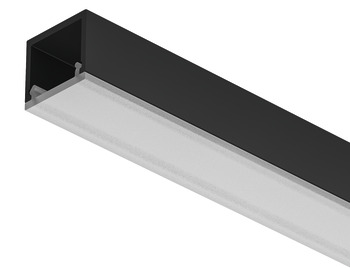 Loox5 2101 Profile SM 3.0m Aluminium/Plastic OplBlk