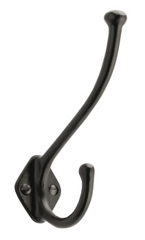 Allia Hat+Coat Hook 160x40x70mm C.Iron