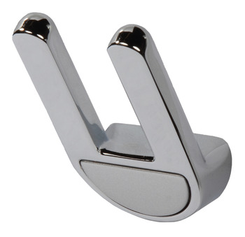 Coat Hook Dbl 16mm Fixing Centres Zinc Alloy Chrome Gloss 842.13.852