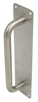 Pull Handle/Plt FF D19x300x75mm Brushed Stainless Steel