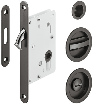 Startec WC Sld Dr Lock+Hkbolt BS50 Black