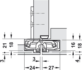 Tectus TE240 3D 180D Hinge MB
