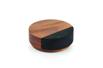 Puk Door Stop Floor D65x23mm Wood Walnut
