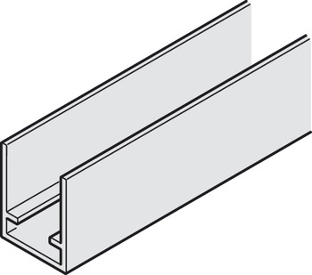 Slido D-Fo21 50B Guide Trk 3.0m Aluminium Black