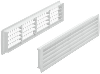 Door Ventilation Grille Rectangle 457x92mm Plastic Wht