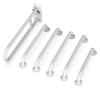 Nyma Care Doc M Rails Only Set Stainless Steel Wht