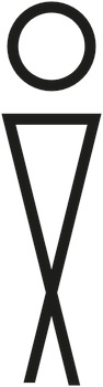 Graphic Sign 100mm-Male SA Acy Black 987.15.056