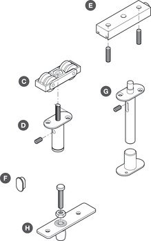 SF-A84 Fitting Set for Swing Door 943.03.001