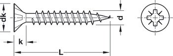 Spax Screw Ful Countersunk PZ2 D5.0x30mm Yellow Zinc 018.01.181