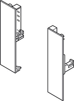 MXS Internal Drawer Fnt Brkts 135mm Plastic Wht 552.70.897