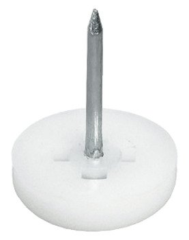 Pin Type Glide D18mm Plastic Wht 650.02.190