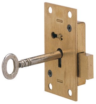 Straight Cupboard Rim Lock Brass KA 230.09.801