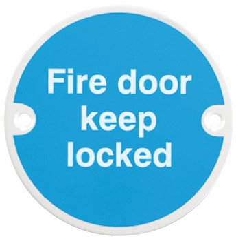 Sign D76mm-Fire door keep locked PSS 987.02.031