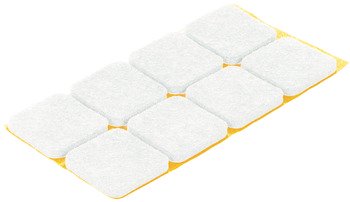 Felt Glide 30x30mm Self Adh White 650.06.723