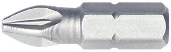 Hafele Pozi Bit Steel PZ1 1/4ich 25mm